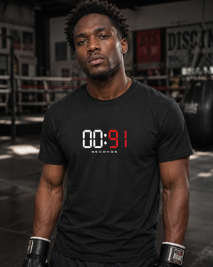 00:91 Seconds – Every Second Counts Boxing T-Shirt