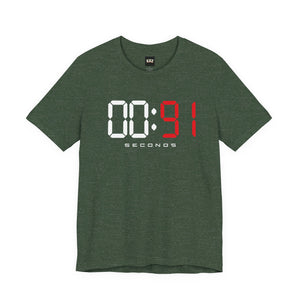 00:91 Seconds – Every Second Counts Boxing T-Shirt