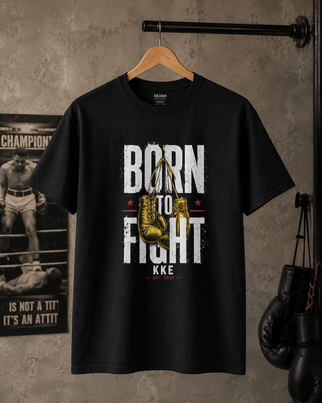Born to Fight – Never Back Down Boxing T-Shirt