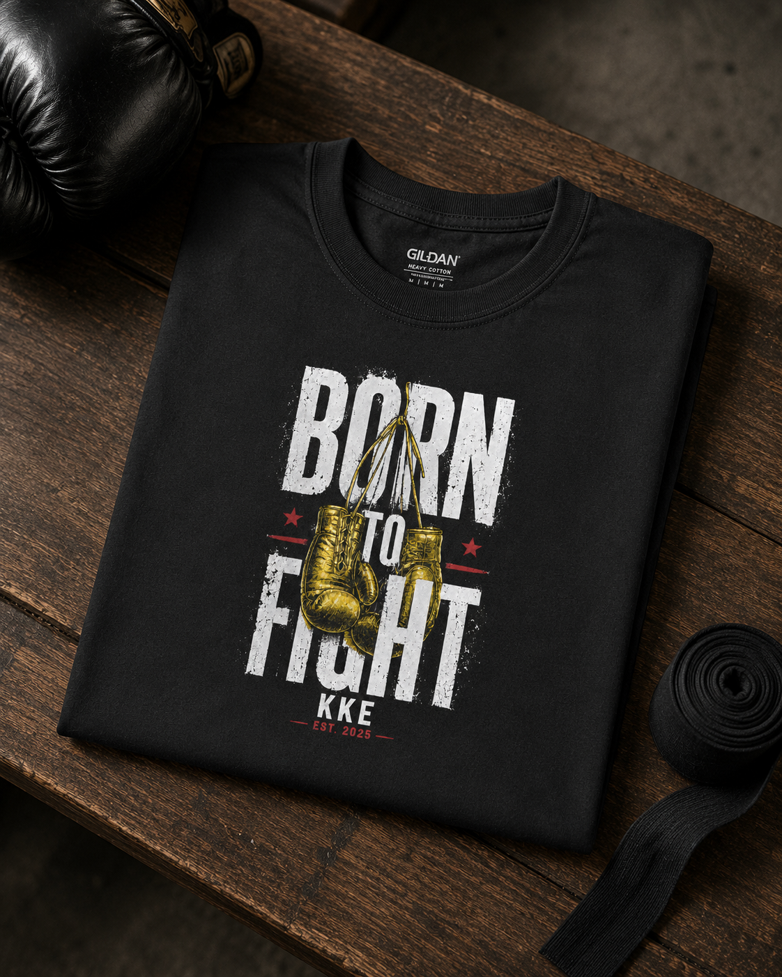 Born to Fight – Never Back Down Boxing T-Shirt