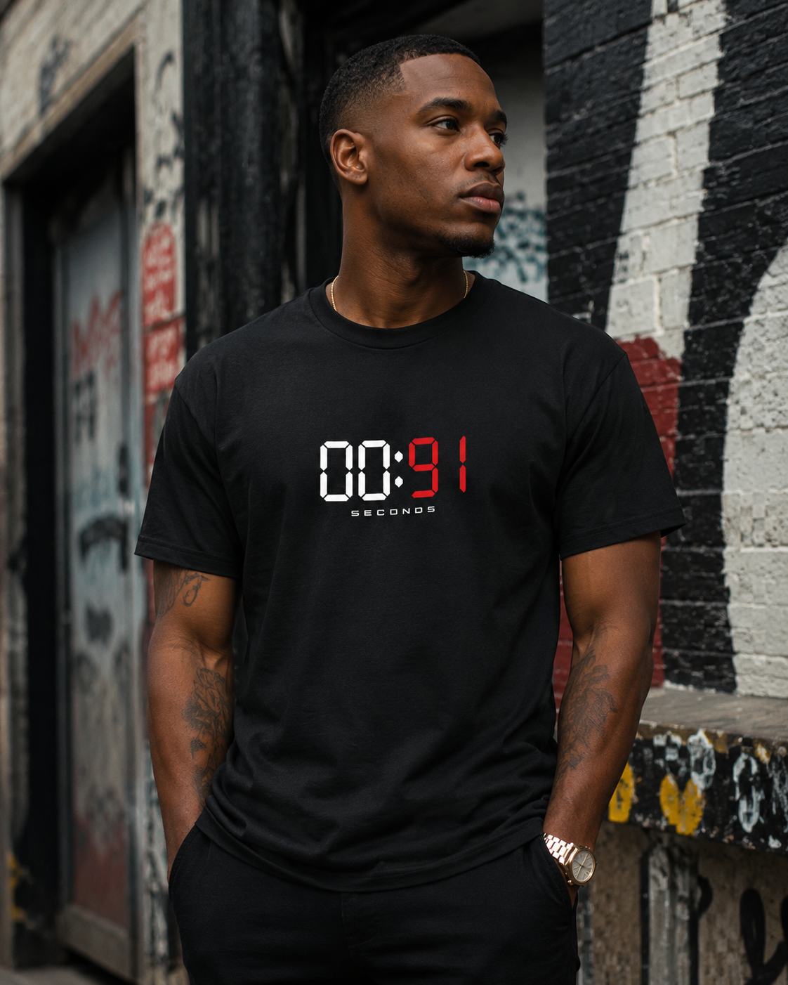 00:91 Seconds – Every Second Counts Boxing T-Shirt