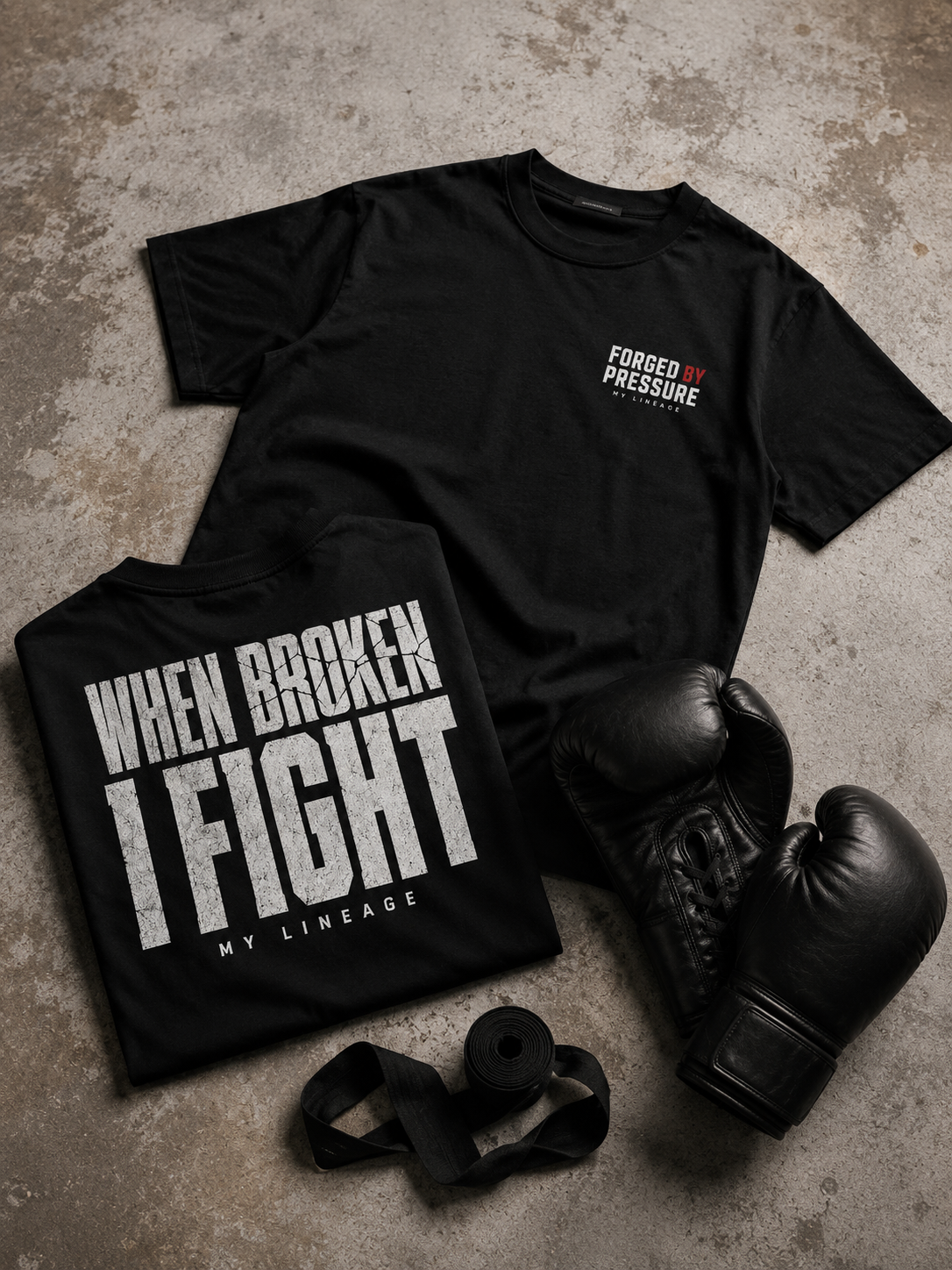 Forged by Pressure Boxing T-Shirt - When Broken, I Fight